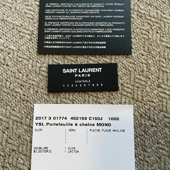 SAINT LAURENT MONOGRAM KATE CHAIN WALLET WITH TASSEL IN SMOOTH CALFSKIN - Picture 9 of 14